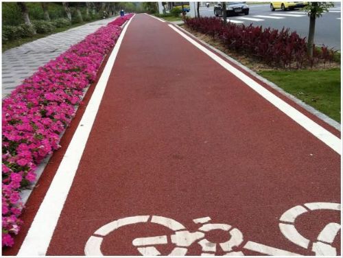 彩色防滑路面/城市綠道/自行車綠道/彩色瀝青混凝土/新